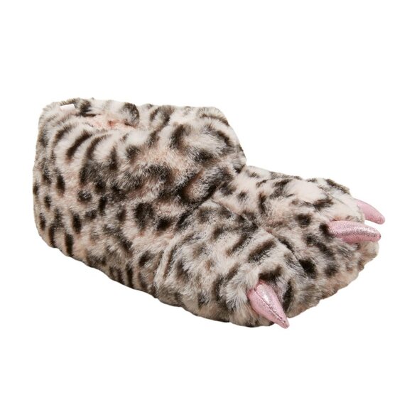 Cat & Jack Kids Girls Kelsi Monster Foot Character Slippers Animal Print Brown M - Picture 7 of 10